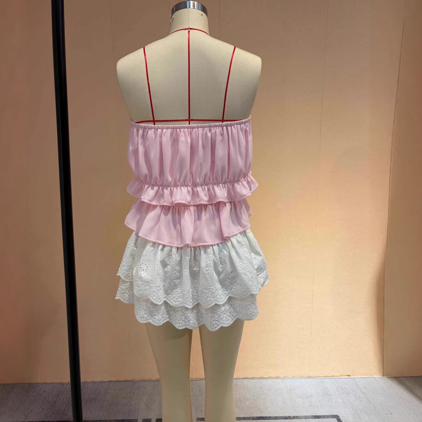Womens Stylish Strapless Sleeveless Mini Dress