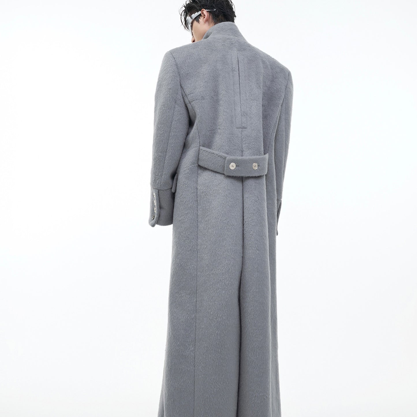 Stand Collar Profile Woolen Coat Heavy Long Below The Knee Woolen Coat