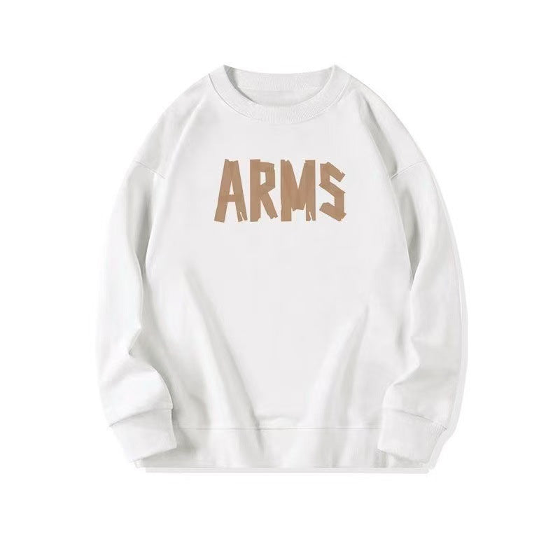 Dame sweatshirt med rund hals, fnugfri, fleeceforet og tyk trøje