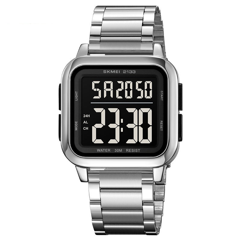Fashion Trend Luminous Square Electronic Waterproof Watch