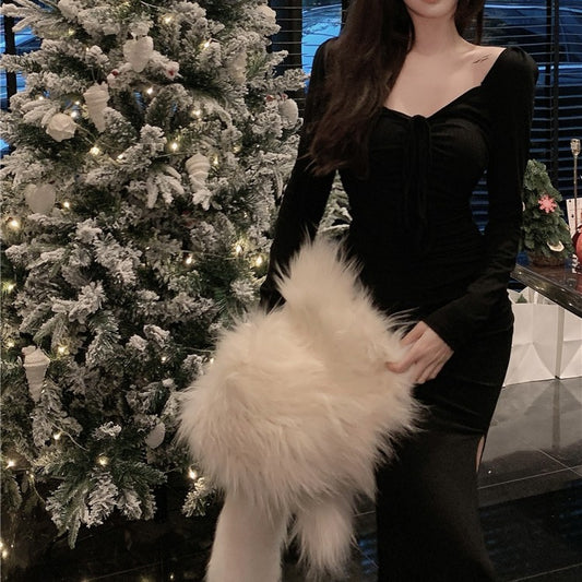 Hanging Neck Off Shoulder Dress For Women