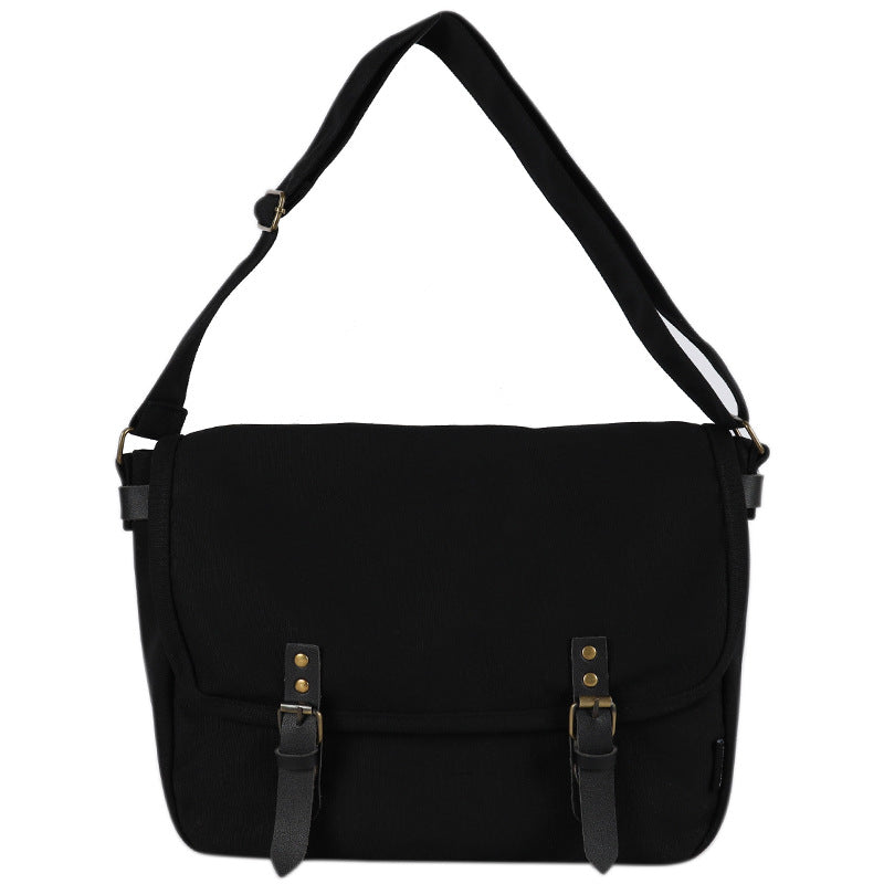 Tooling Messenger Bag Retro Flip Canvas Schoolbag