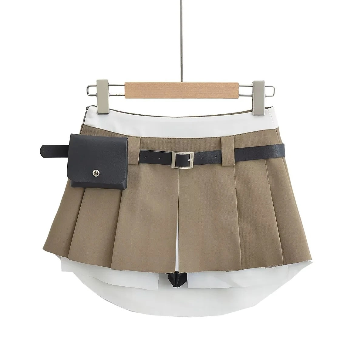 Low Waist Skirt Retro Hip-wrapped Pleated Skirt