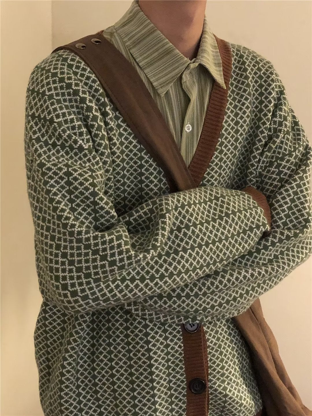 Tide Coffee Vintage Knitted Cardigan Vest