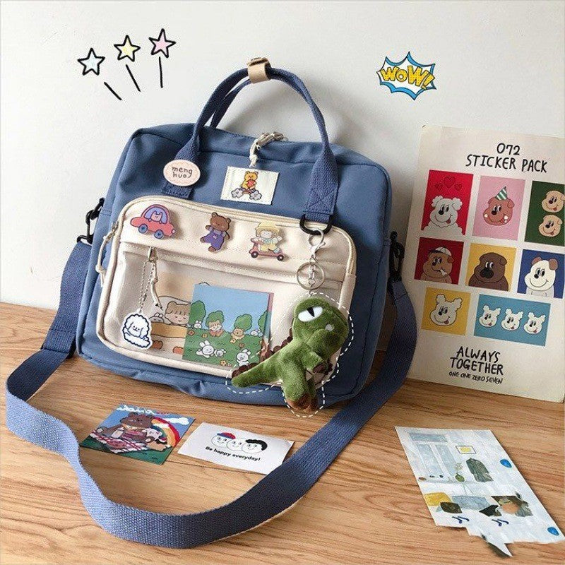 Dual-use Schoolbag Japanese Cute Cartoon Large Capacity Portable Crossbody