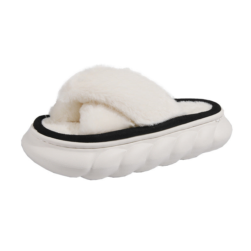 Heavy-soled Feces-feeling Home Light Fur Slippers