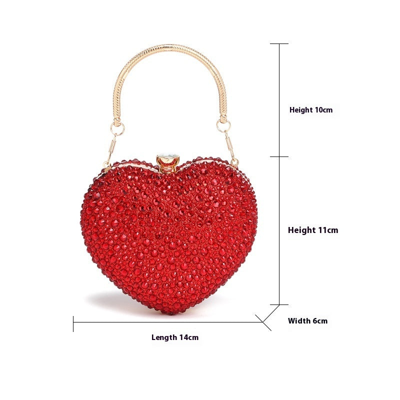 Modedesign Håndtaske med Diamantbesætning til Skulder og Crossbody