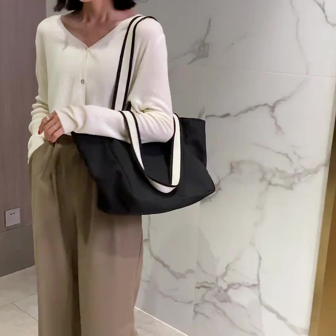 Waterproof Trendy Simple Fashion Large Capacity Portable Canvas Bag
