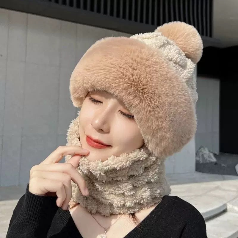 Pullover Hat Scarf Integrated All-match Electric Car Cycling Warm Artifact Windproof Neck Protection