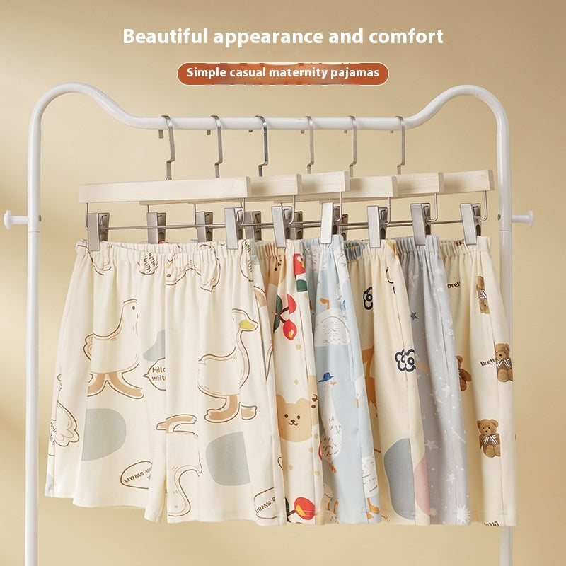 Summer New Pregnant Women Adjustable Cartoon Pajama Pants Thin