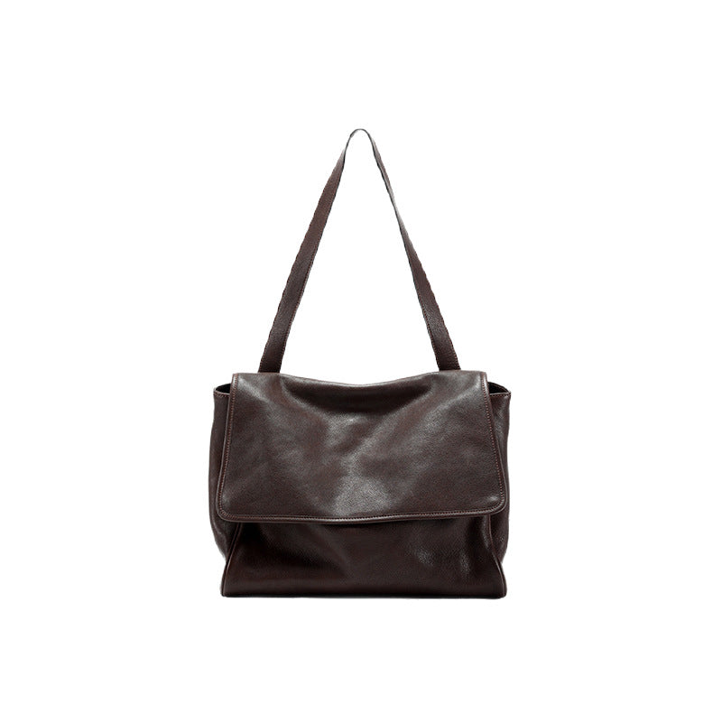 Retro Soft Leather Large-capacity Shoulder Bag