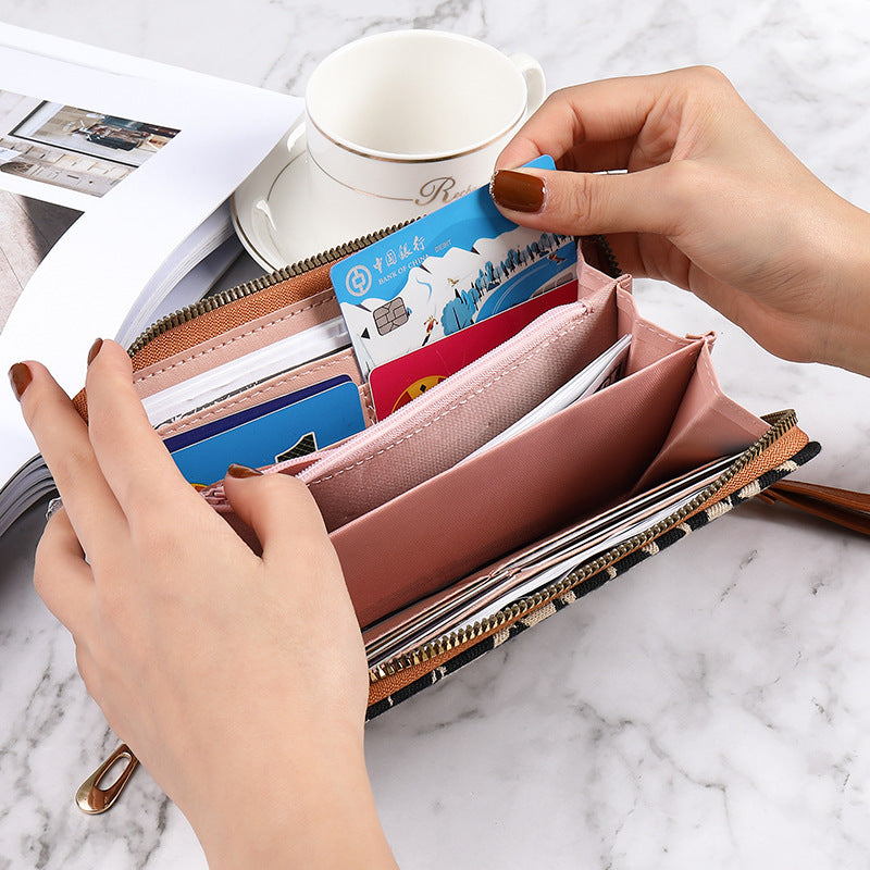European And American Wallet Female Long Leopard Print Fashion Classic Large Capacity Zipper Multi-functional Multi-card-slot Clutch Female