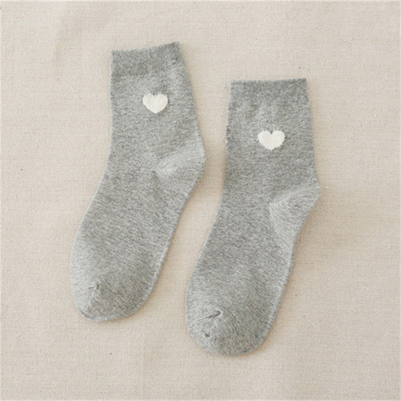Women's Versatile Feather Yarn Love Cotton Socks