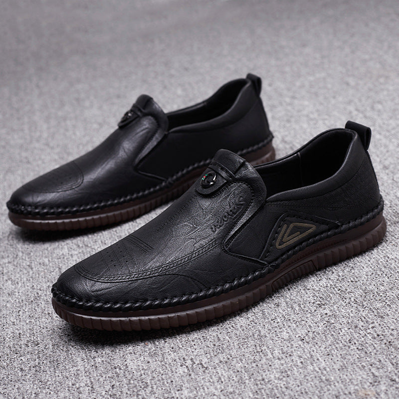Mens Casual Soft And Breathable Leather Shoes