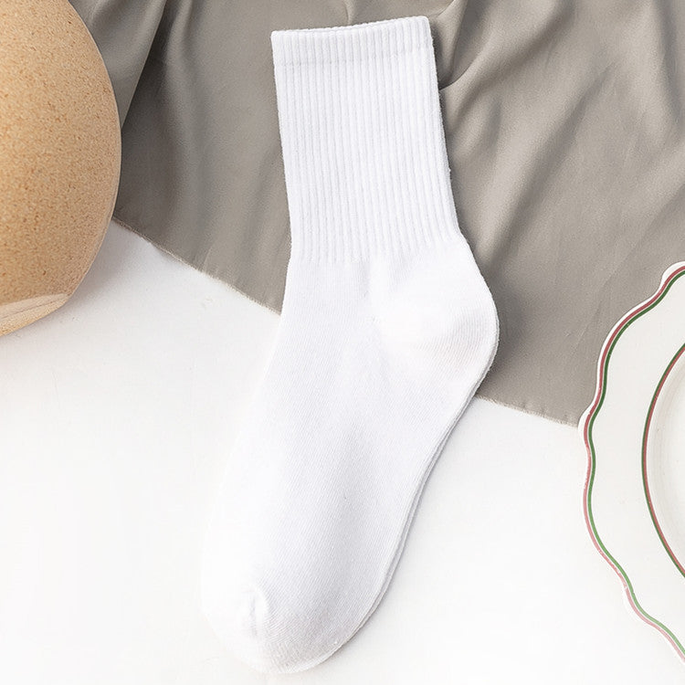 Candy-colored Mid-calf High Rubber Band Student Sports Socks
