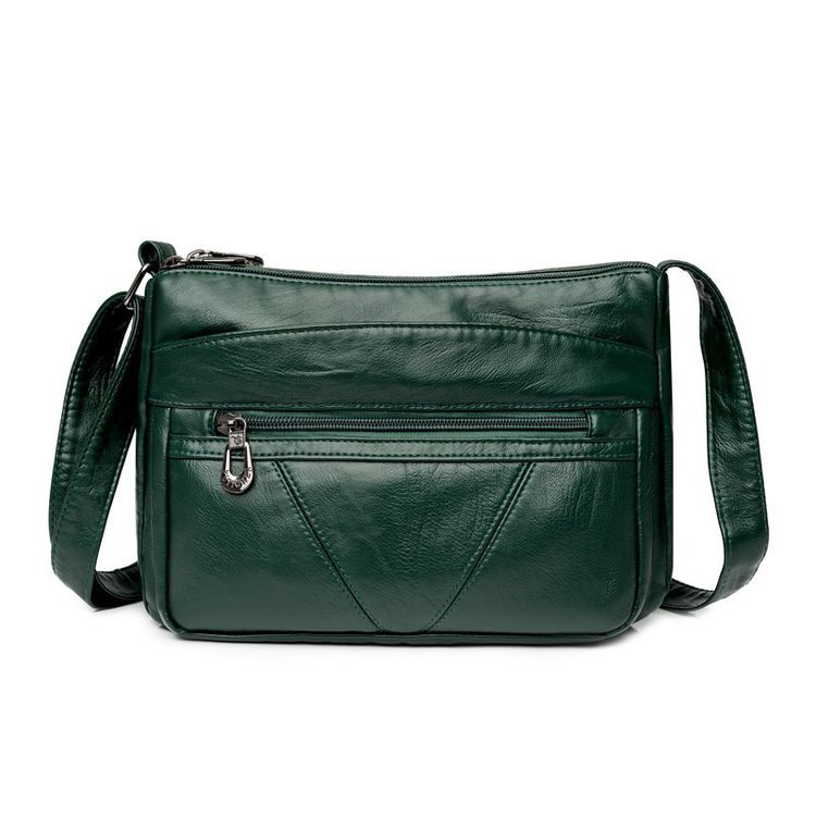 New Trendy One Shoulder Women's Soft Leather Messenger Bag