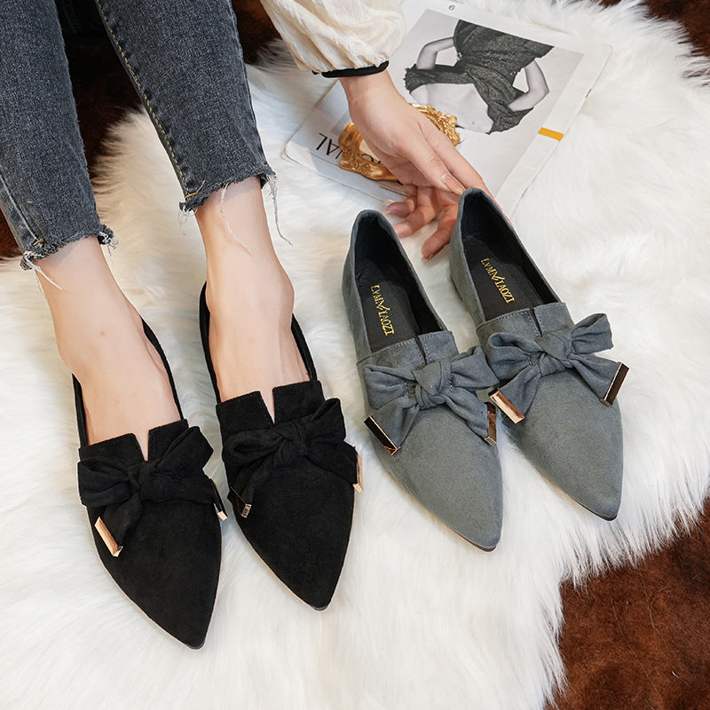 Flat Shoes Deep Mouth Soft Surface Slip-on