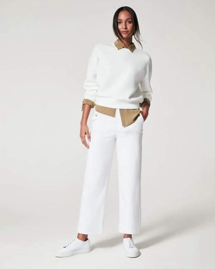 High Waist Pants Women's Casual Loose Straight Trousers Slender Temperament Pants