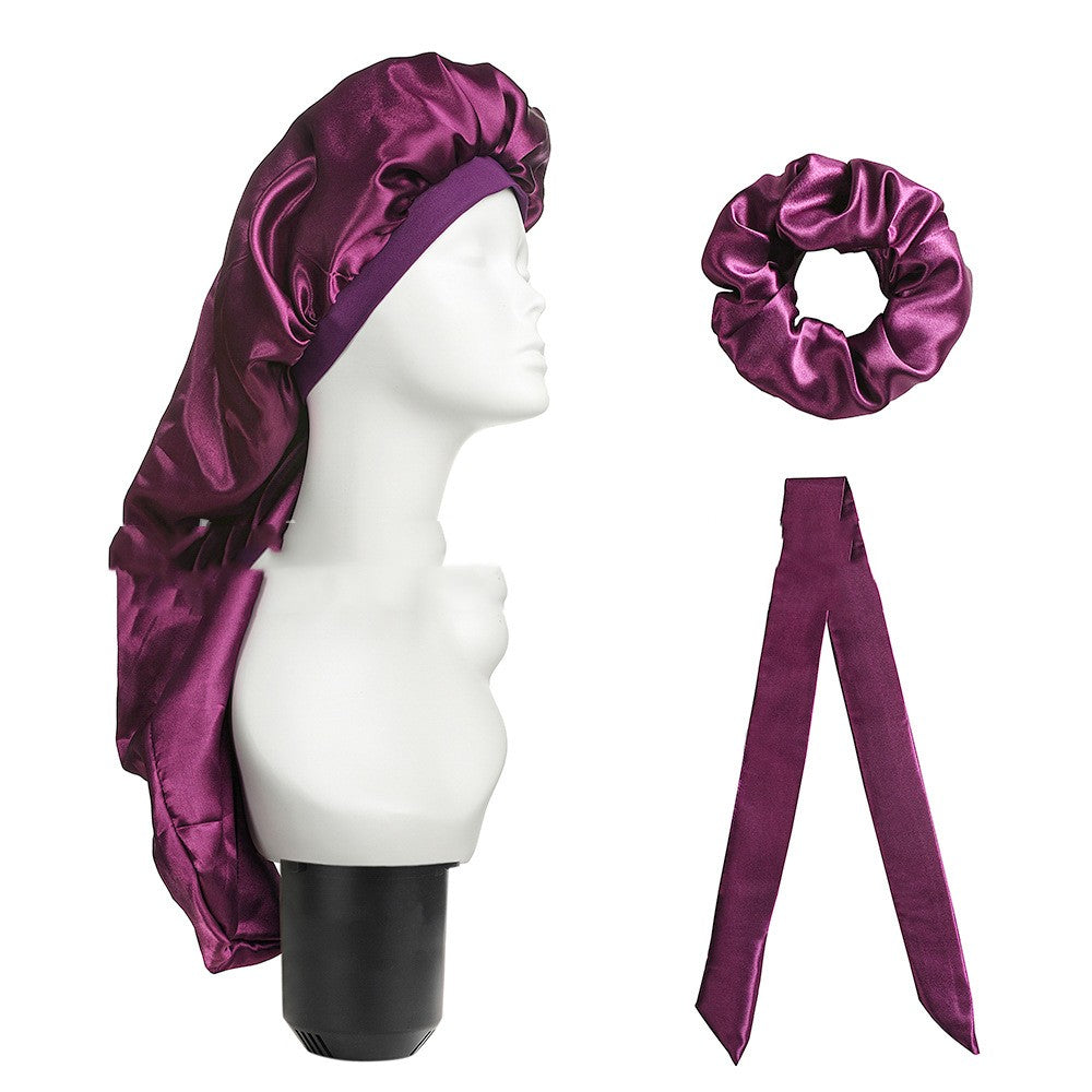 Three-piece Wide-brim Household With Long Cap And Scarf