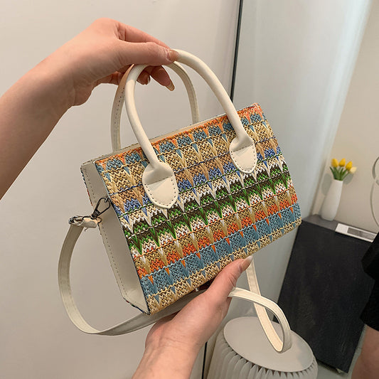 Women's Fashion Woven Single Shoulder Crossbody Bag