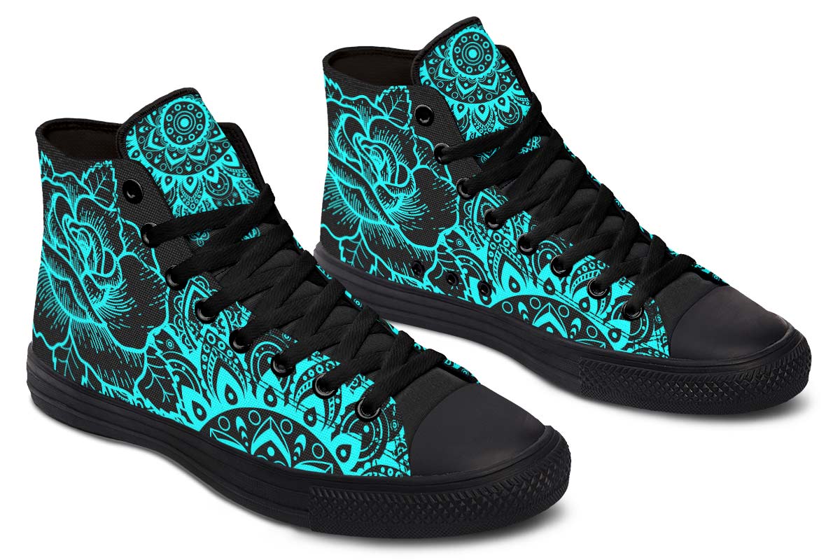 Men's And Women's Fashion Color Printing High-top Canvas Shoes