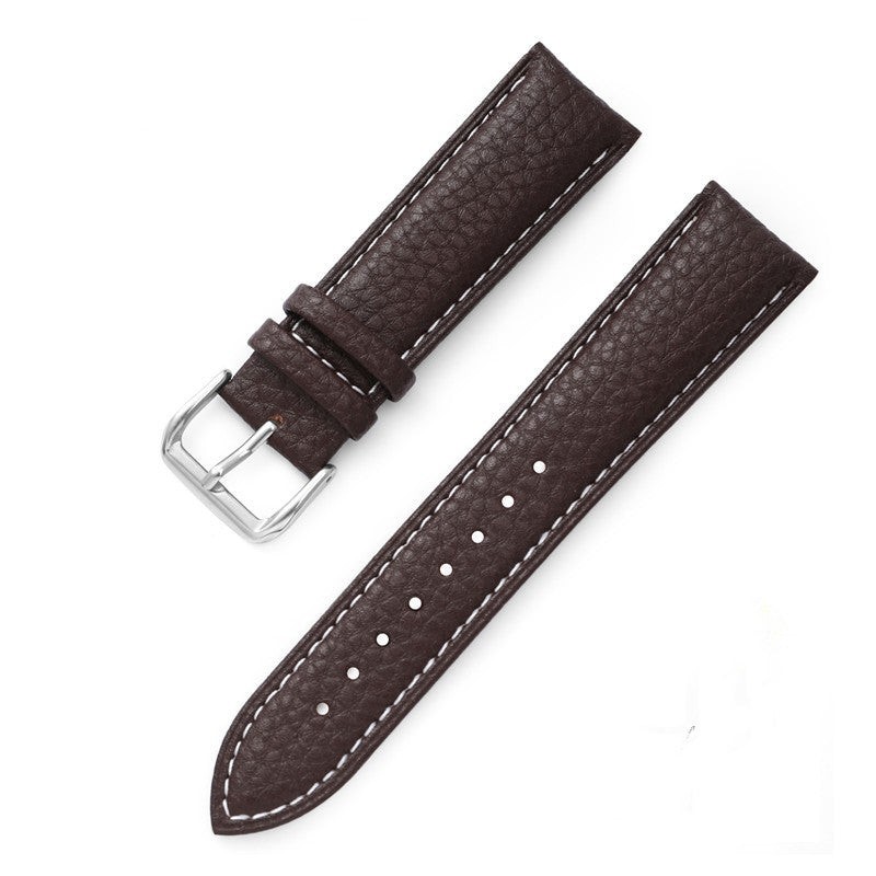 Lychee Pattern Drop Pattern Needle Buckle Leather Strap Soft Waterproof