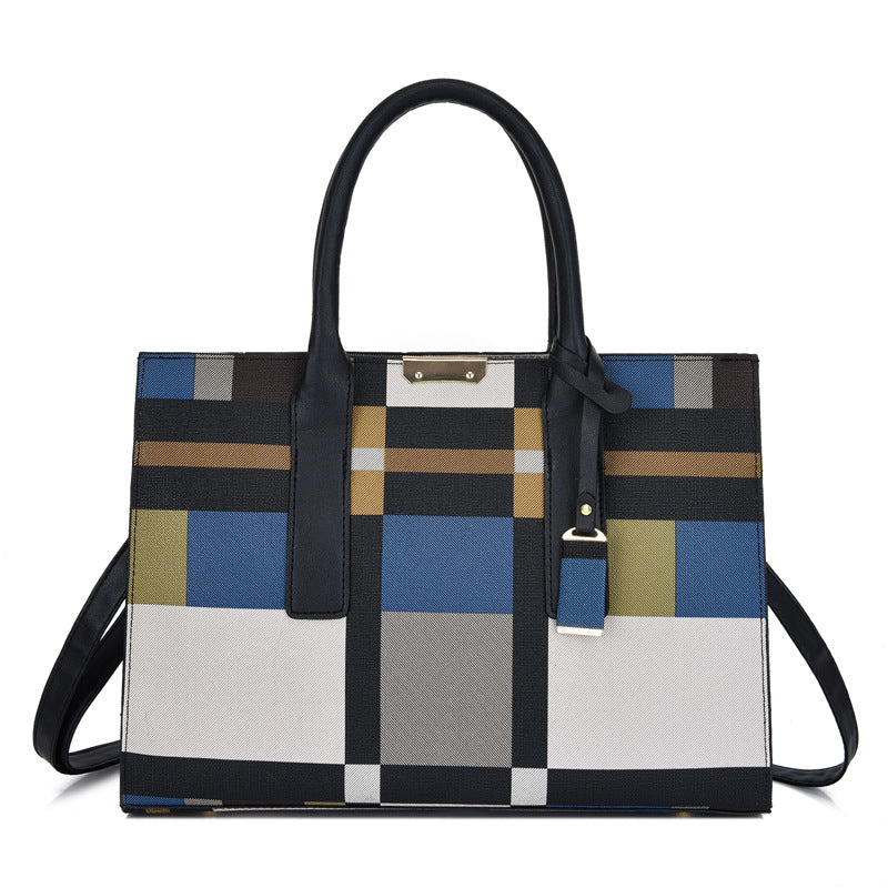 Korean Style Plaid Three-piece Messenger Bag
