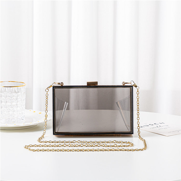 Acrylic Women's Candy Color Transparent Box Bag