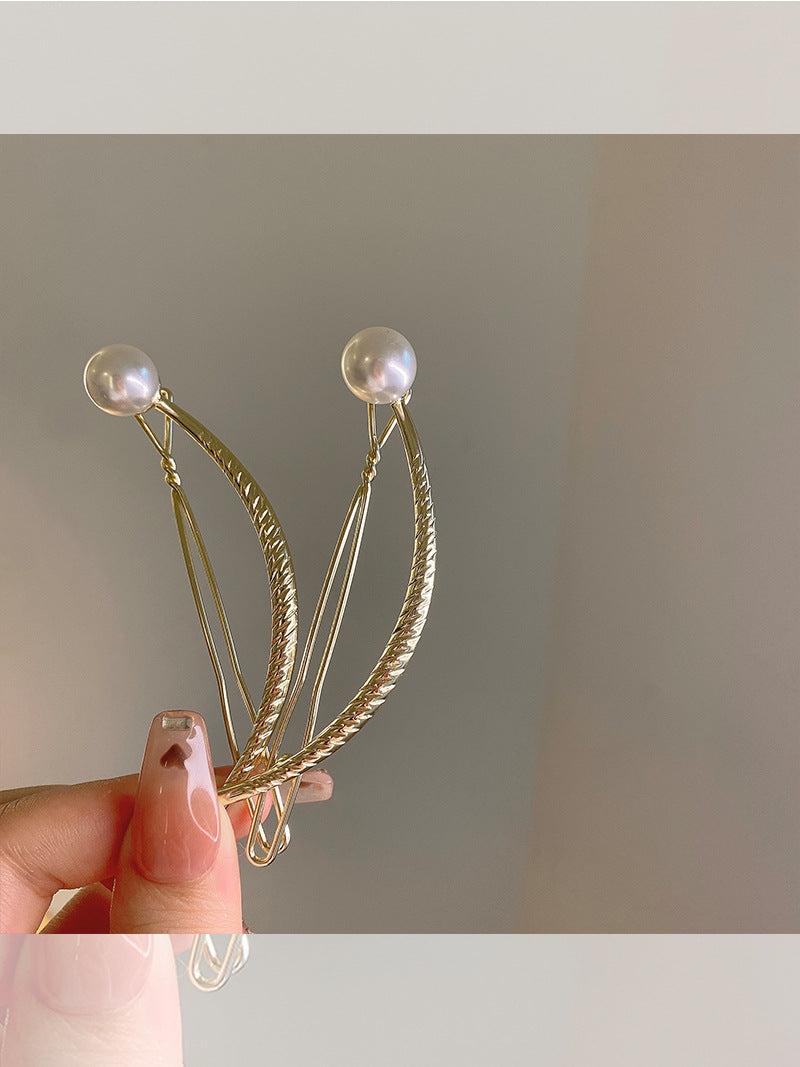 Fashion Simple Pearl Hairpin Female
