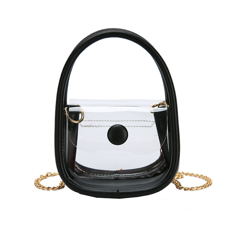 Creative Children's Personality Fashion Transparent Western Style One-shoulder Handbag