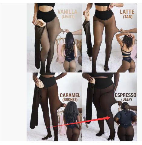 Single Thread Stitching Cross-border Winter Warm Translucent Leggings