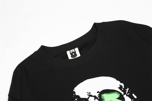 T-shirt med lange ærmer og kranieprint til mænd – High Street