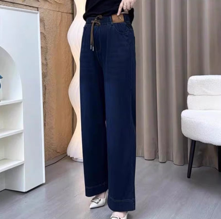 Løse Slimmende Vaskede Denimjeans Til Kvinder