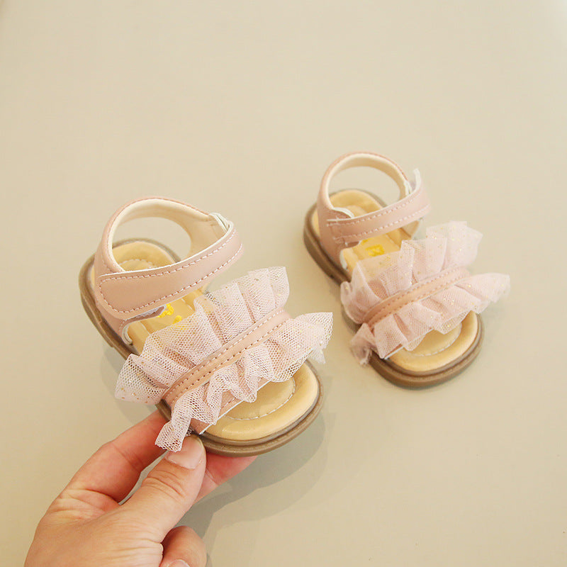 Girls Baby's Shoes Soft Bottom Open Toe Non-slip Toddler
