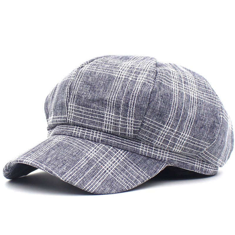Spring Summer Outdoor Sun Hat Casual Plaid