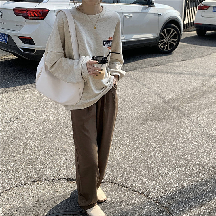 Dame Populær Alsidig Langærmet Sweater