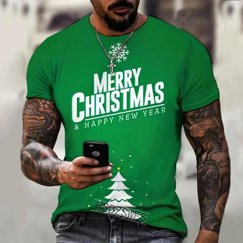 Fashion Christmas Short Sleeve Round Neck