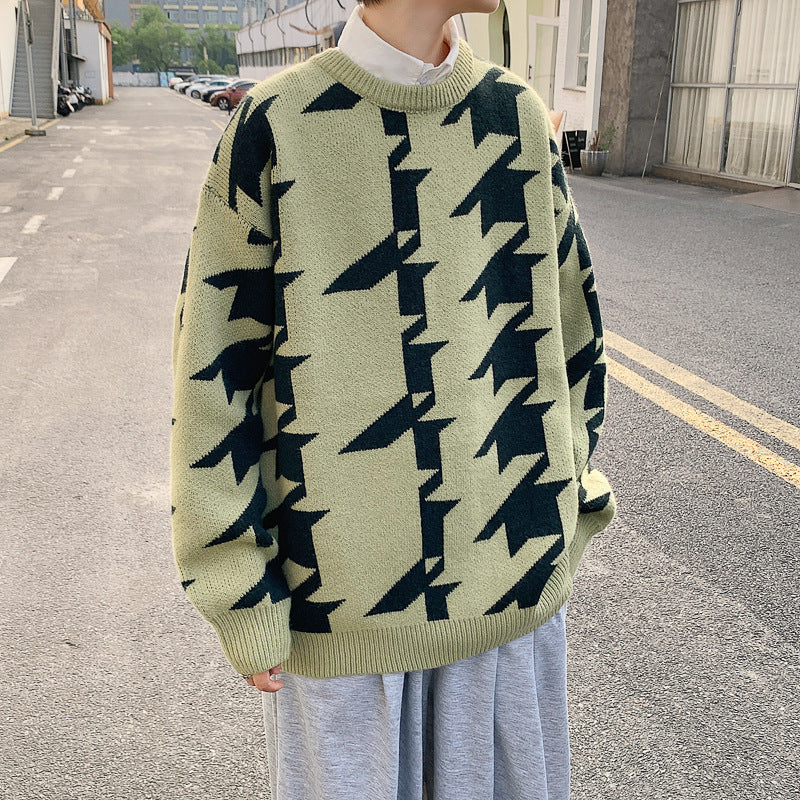 Men's Round Neck Pullover Casual Sweater