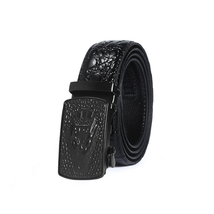 Leather Belt Men's Business Automatic Buckle