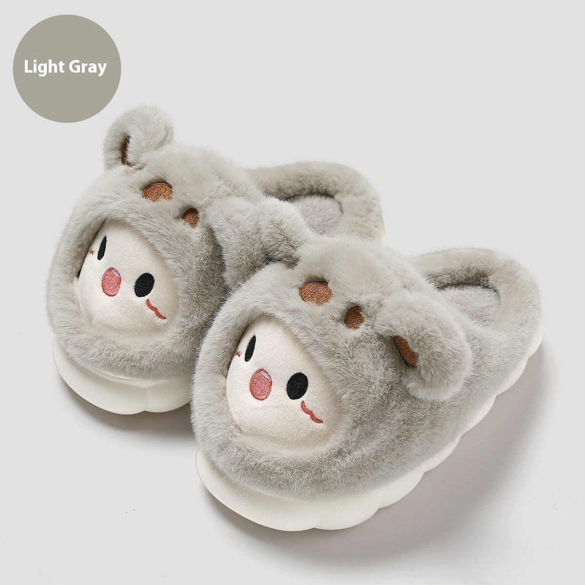 Women's Thick-soled Plush Warm Winter Cotton Slippers