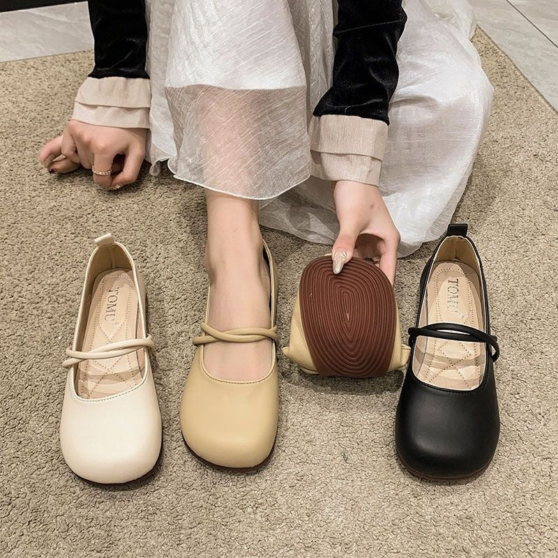 Vintage Low-cut All-match Gentle Soft Bottom Mary Jane Shoes