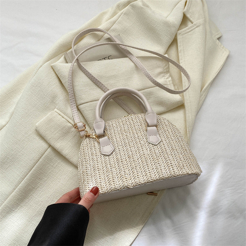 Women's Fashion Simple Casual Woven Handbag Shoulder Crossbody Bag