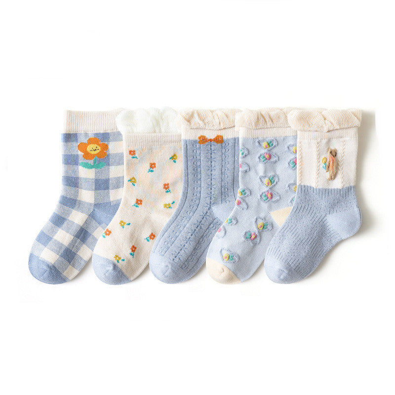 Children's Fashion Lace Cartoon Bear Baby Socks