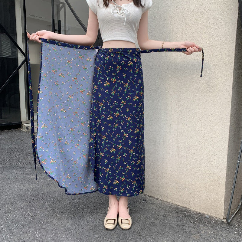 Real Shot Sun-proof Floral Skirt With Various Colors