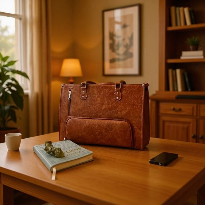 Handbag With Insulated Lunch Compartment And Laptop Compartment For Carrying Crossbody.