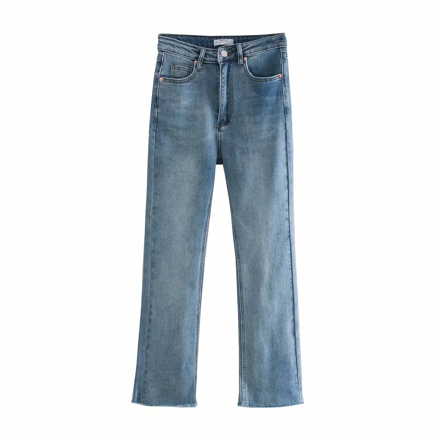 Simple Feng Shui Wash Stretch Mid-rise Cropped Jeans
