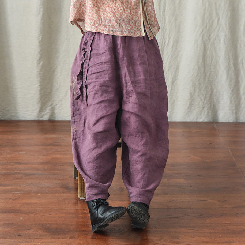 Artistic Women's Linen Loose Casual Pants