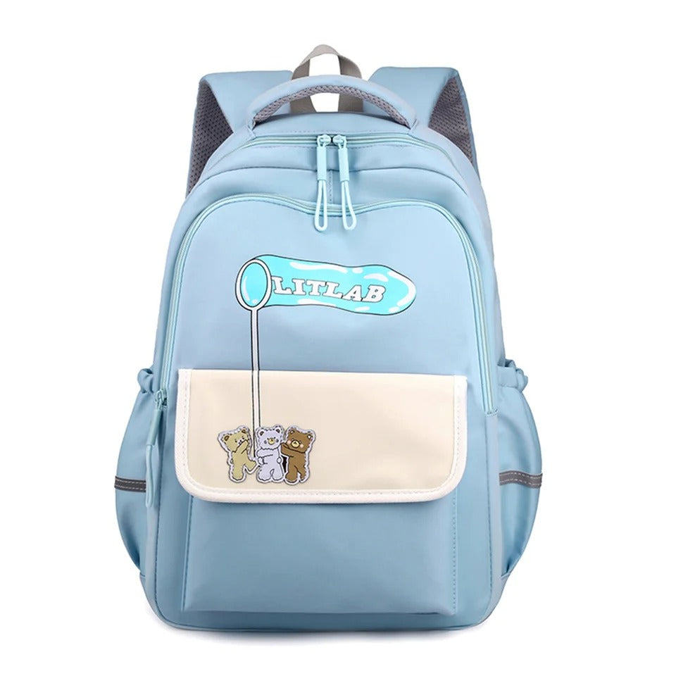 Letter Cute Schoolbag Women's Color Contrast Patchwork Backpack