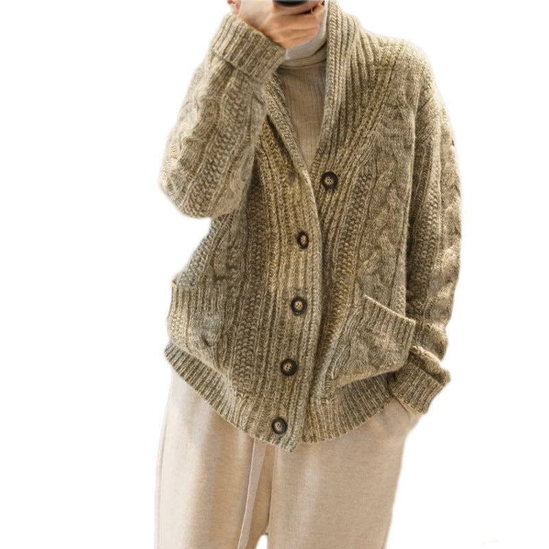 Women's Thick Needle Pure Wool Sweater