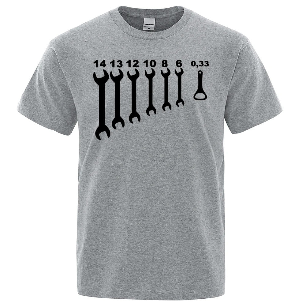 Men's Car Repair Engineer Cotton Short Sleeve Funny Top T-shirt